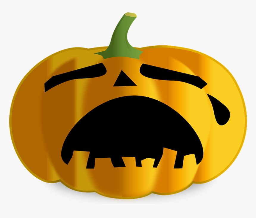 Pumpkin, Jack O Lantern, Sad, Orange, Expression - Jack O Lantern Faces, HD Png Download, Free Download