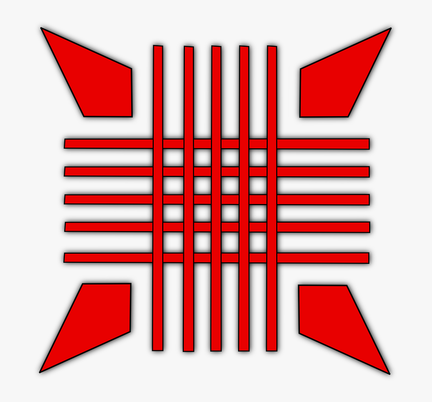 Arrows, Pointed, Red, Cross, Crossed, Grid - Material Didáctico De Educacion Fisica, HD Png Download, Free Download