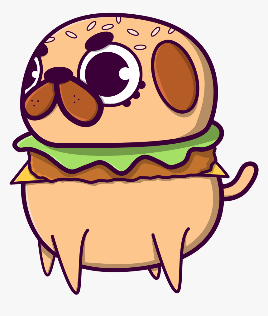 Transparent Pug Vector Png - Burger Pug, Png Download, Free Download
