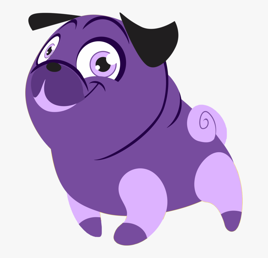 Toy Dog,pug,purple - Purple Dog Clipart, HD Png Download, Free Download