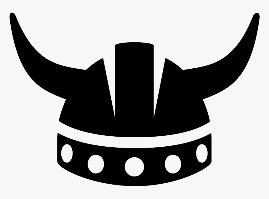 Viking Helmet Logo Png - Viking Helmet Black And White, Transparent Png, Free Download