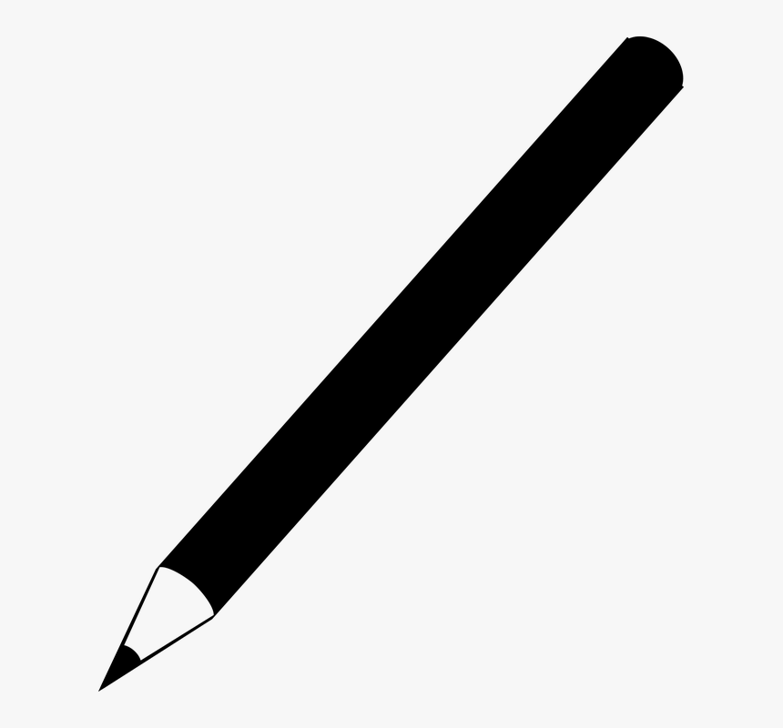 Line,pen,writing Implement,pencil,clip Art,writing - Pencil Pic Black And White, HD Png Download, Free Download