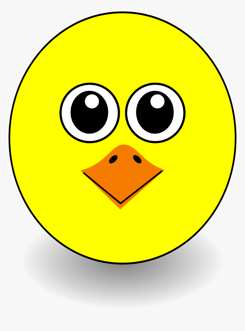 Bird - Face - Clip - Art - Cartoon Chick Face - Smiley Face, HD Png Download, Free Download