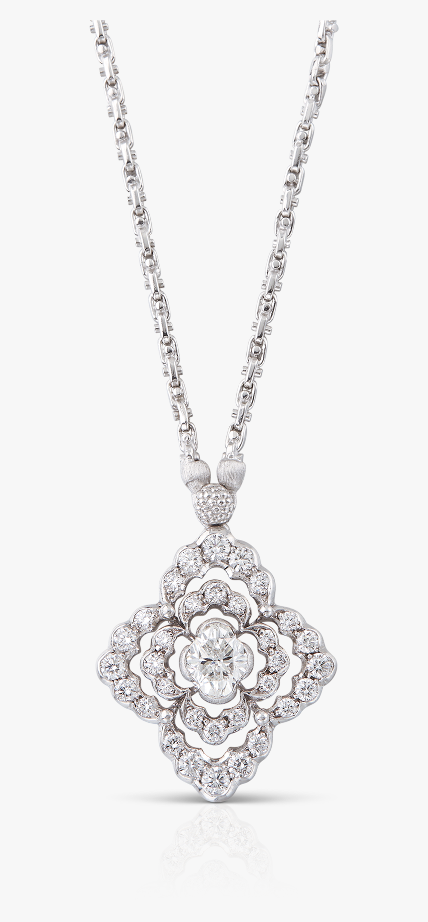 Buccellati - Cut Diamond - Ventaglio Pendant - Jewelry - Locket, HD Png Download, Free Download