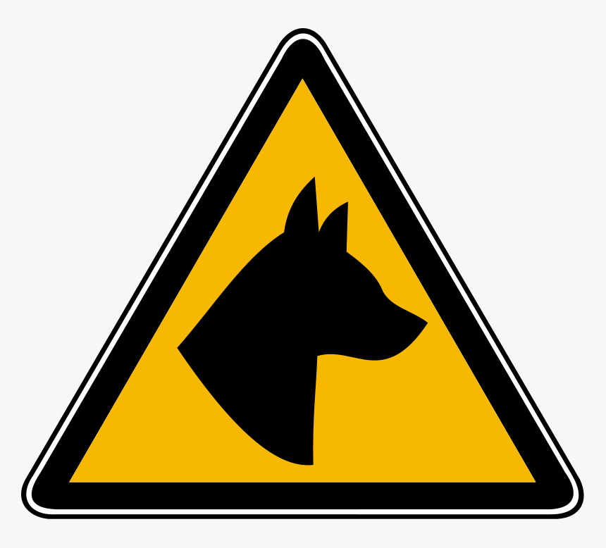 Transparent Dog Bone Clipart Png - Caution Dog Sign, Png Download, Free Download