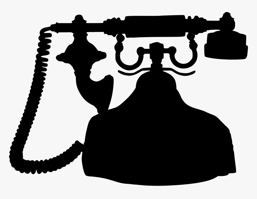 Telephone Clipart Silhouette - Silhouette Mobile Clip Art, HD Png Download, Free Download