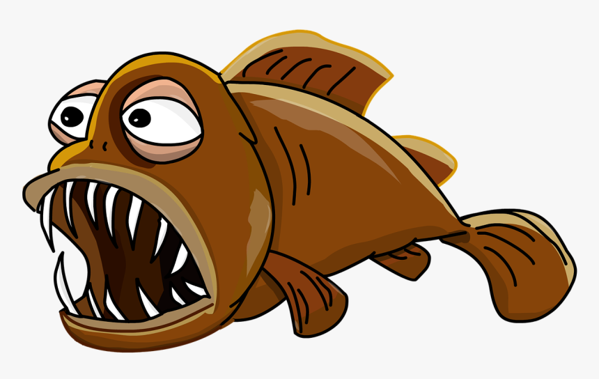 Lantern Fish, Fish, Jaw, Big Mouth, Cartoon Character - Big Fish Cartoon Png, Transparent Png, Free Download