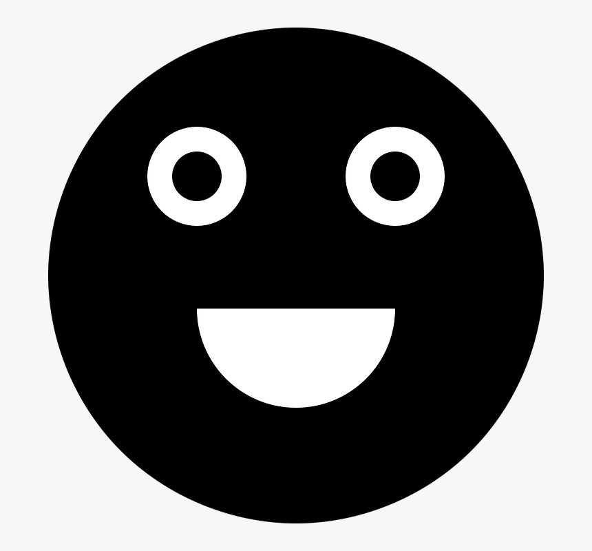 Emoticon, Smiley, Caritas, Negro, Cara, Feliz, Sonrisa - Black Moon Images Cartoon, HD Png Download, Free Download