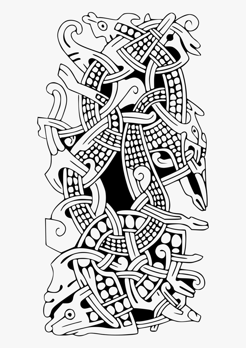 Clip Art Norse Drawing - Mammen Style Viking Art, HD Png Download, Free Download