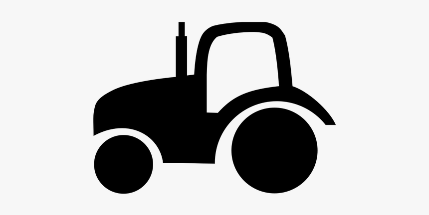 Tractor Vector Image - Drawing Black Tractor, HD Png Download, Free Download