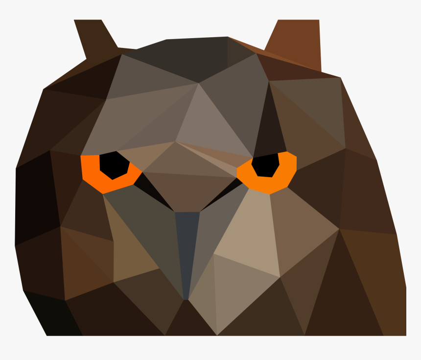 Low Poly Owl Head Clip Arts - Owl, HD Png Download, Free Download