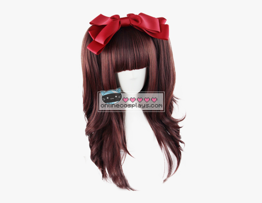 Lolita Red / Brown Mixed Double Pony Tail Straight - Lolita Wig, HD Png Download, Free Download