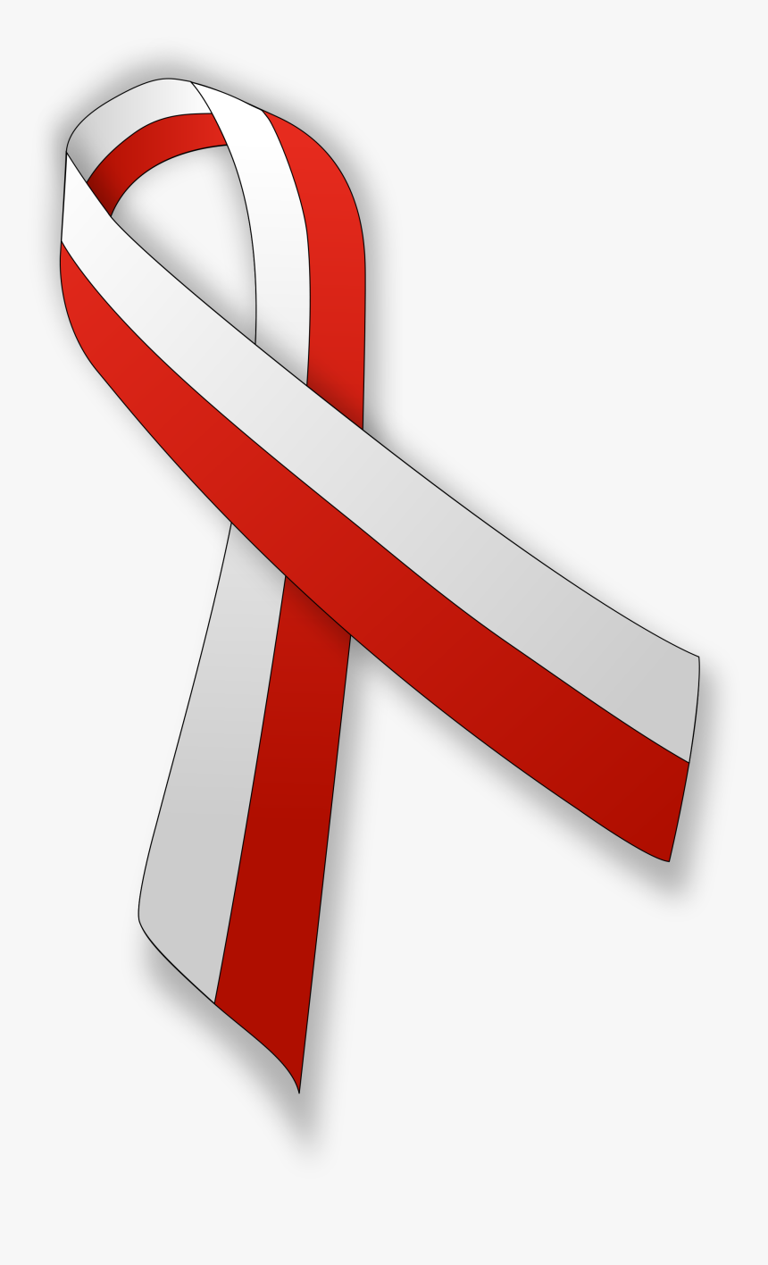 Free White Ribbon Banner Png - Ribbon Clipart Red White, Transparent Png, Free Download