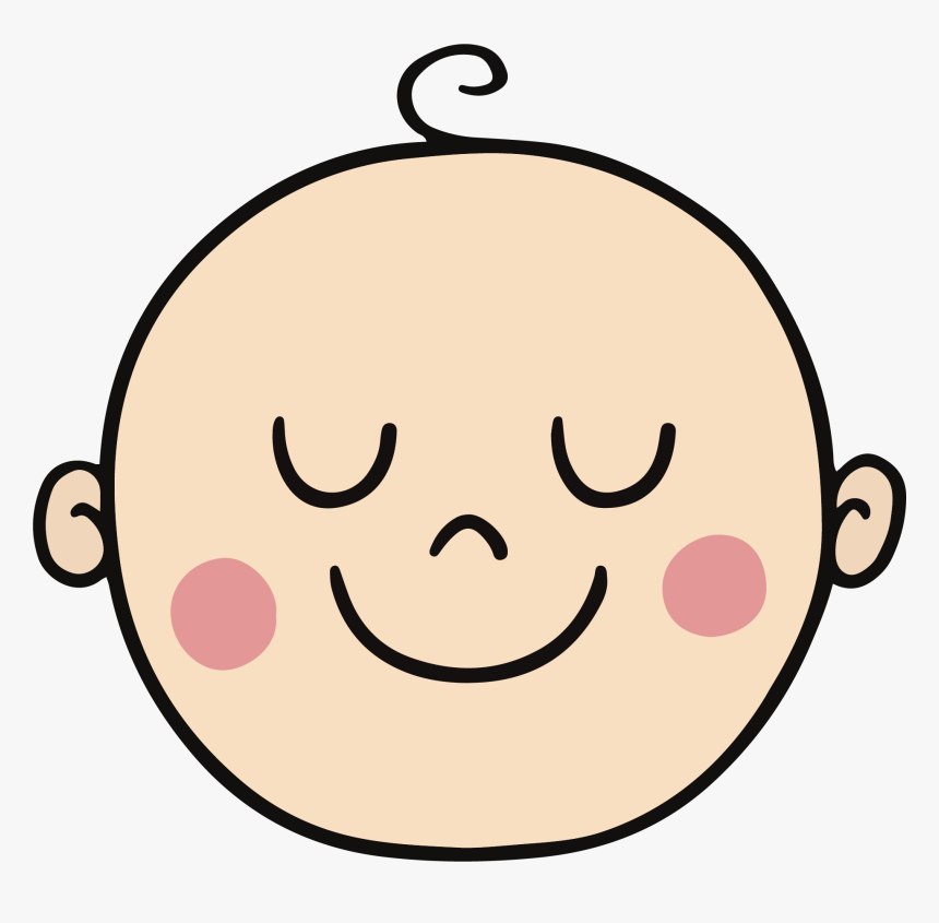Drawing Avatar Smile Clip - Baby Head Clip Art, HD Png Download, Free Download