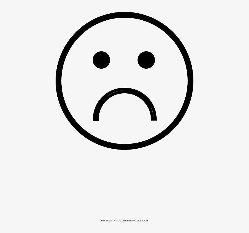 Sad Face Coloring Page, HD Png Download, Free Download