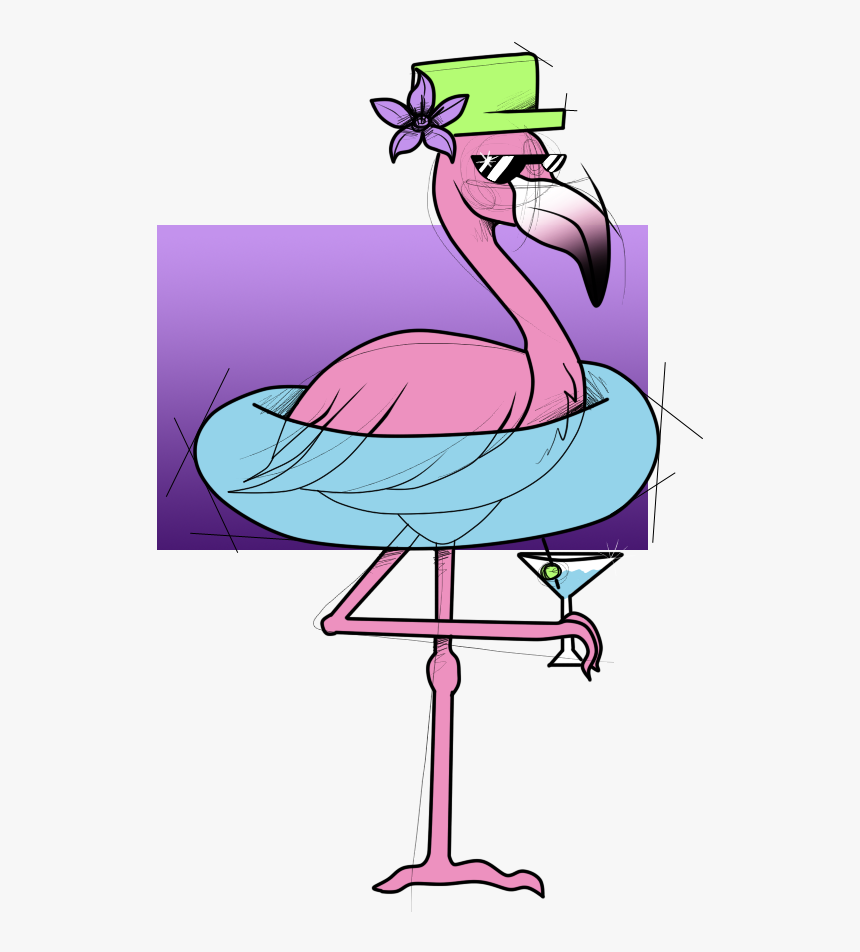 Party Flamingo, Vacation Flamingo, Summer Flamingo, - Clip Art, HD Png Download, Free Download