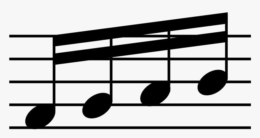 4 Eighth Notes Connected, HD Png Download, Free Download