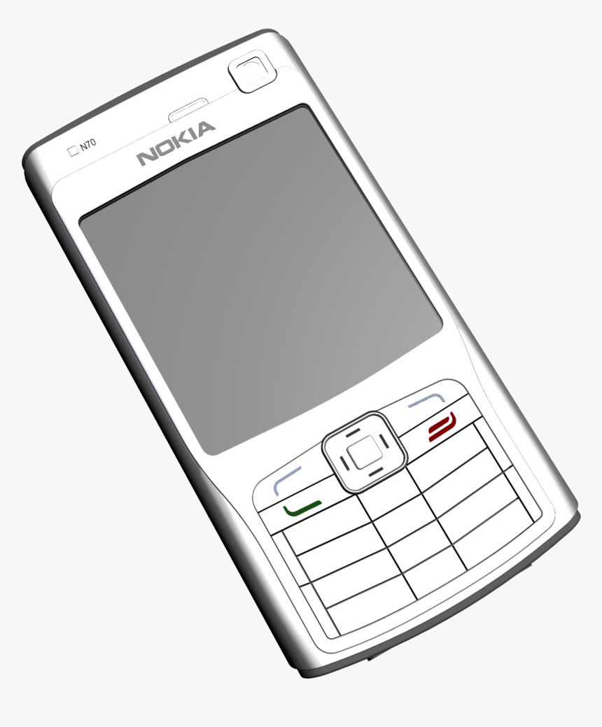 Nokia N70 Phone Png Clipart - Mobile Phone, Transparent Png, Free Download