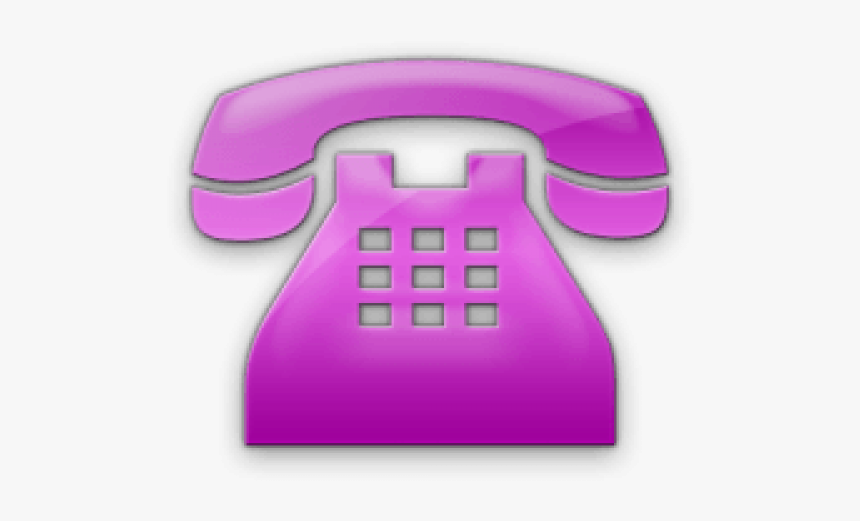 Telephone Clipart Purple Phone - Purple Telephone Clipart, HD Png Download, Free Download