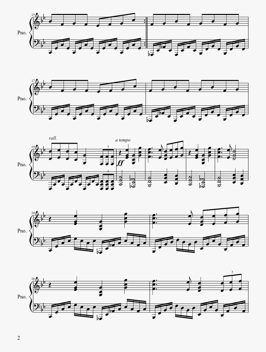 Welcome To The Black Parade Sheet Music, HD Png Download, Free Download