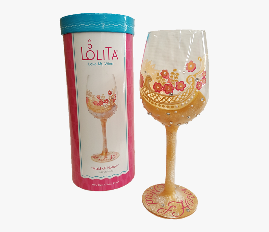 Maid Of Honor Wine Glass By Lolita Wedding - Lolita Maid Of Honor Wine Glass, HD Png Download, Free Download
