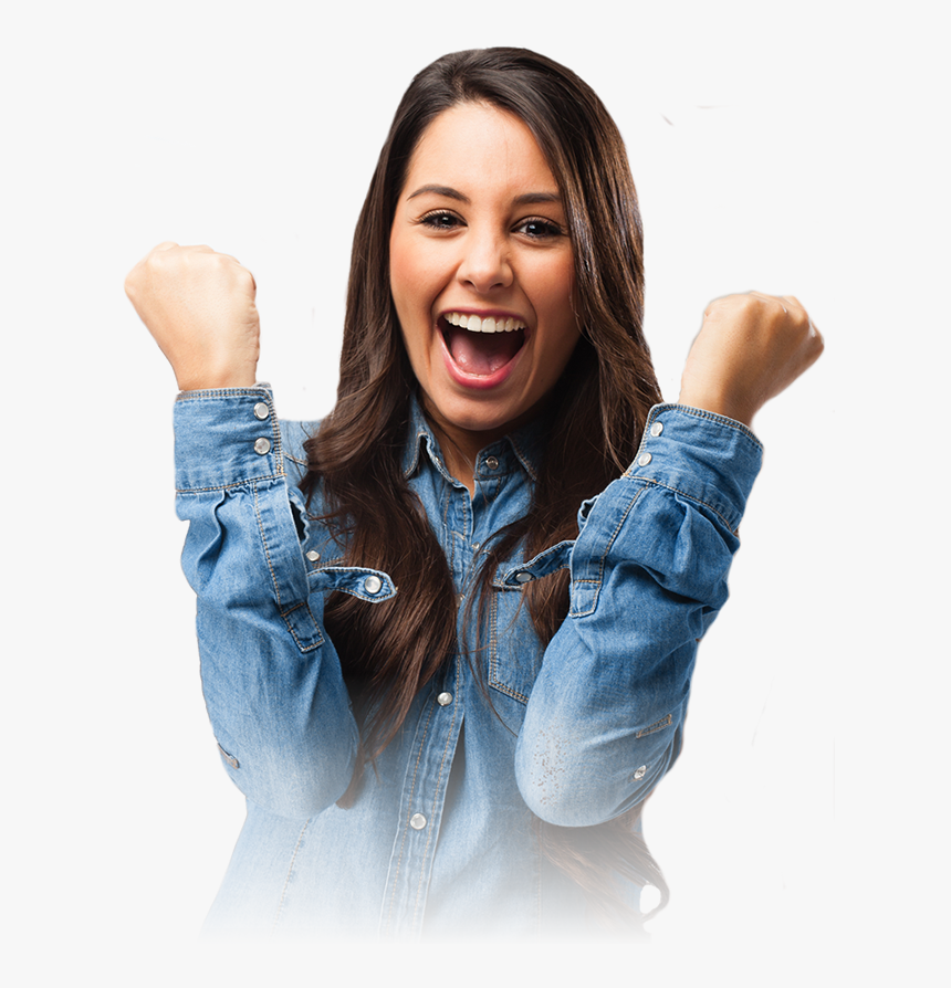 Mujer Feliz Png - Pessoa Comemorando Png, Transparent Png, Free Download