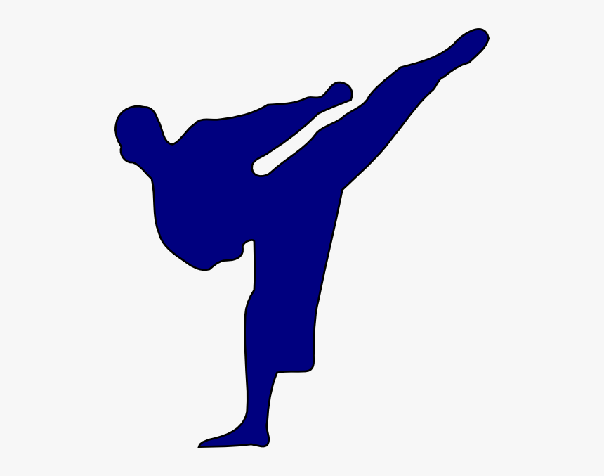 Karate Kick Silhouette - Karate Kick, HD Png Download, Free Download