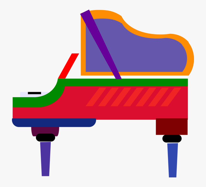 Vector Illustration Of Grand Piano Keyboard Musical - Piano, HD Png Download, Free Download