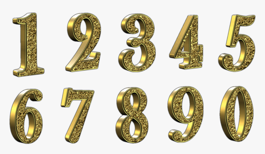 Gold Numbers Transparent Background, HD Png Download, Free Download