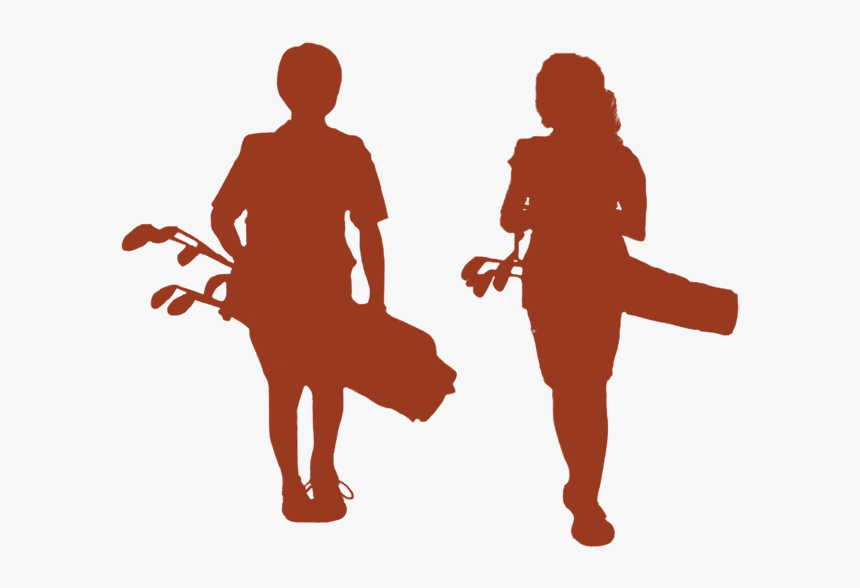 Kids Golfing Silhouette, HD Png Download, Free Download