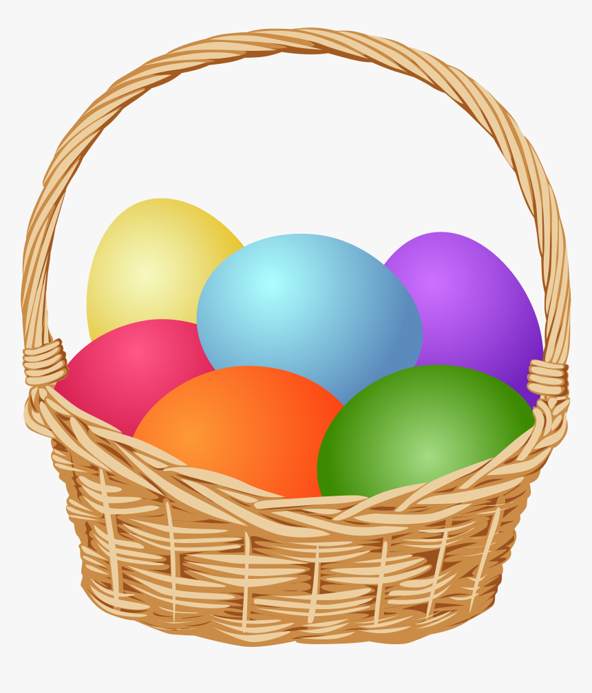 Basket With Easter Eggs Clip Art Image, HD Png Download, Free Download