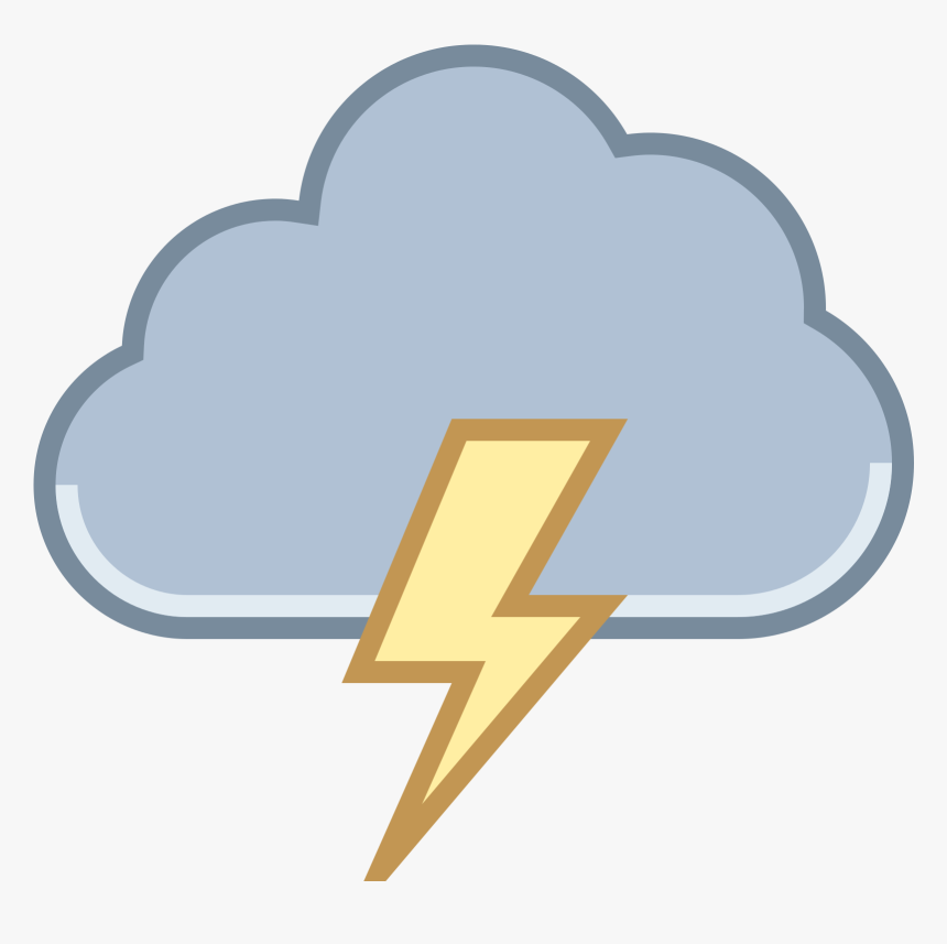 Storm Clipart Transparent - Cloud Lightning Symbol, HD Png Download, Free Download