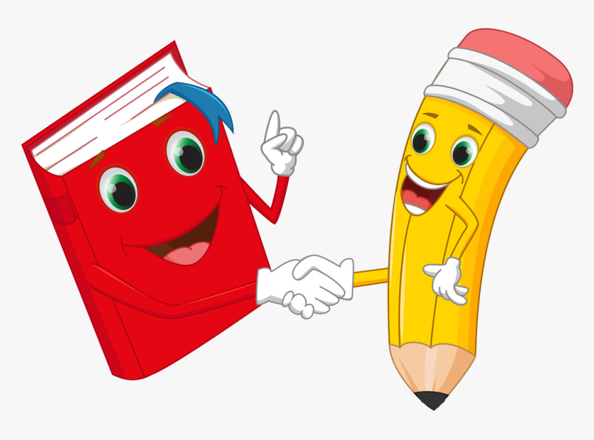 Box Pencil Royalty-free Book Cartoon Drawing Clipart - Cartoon Pencil And  Book Clipart, HD Png Download - kindpng