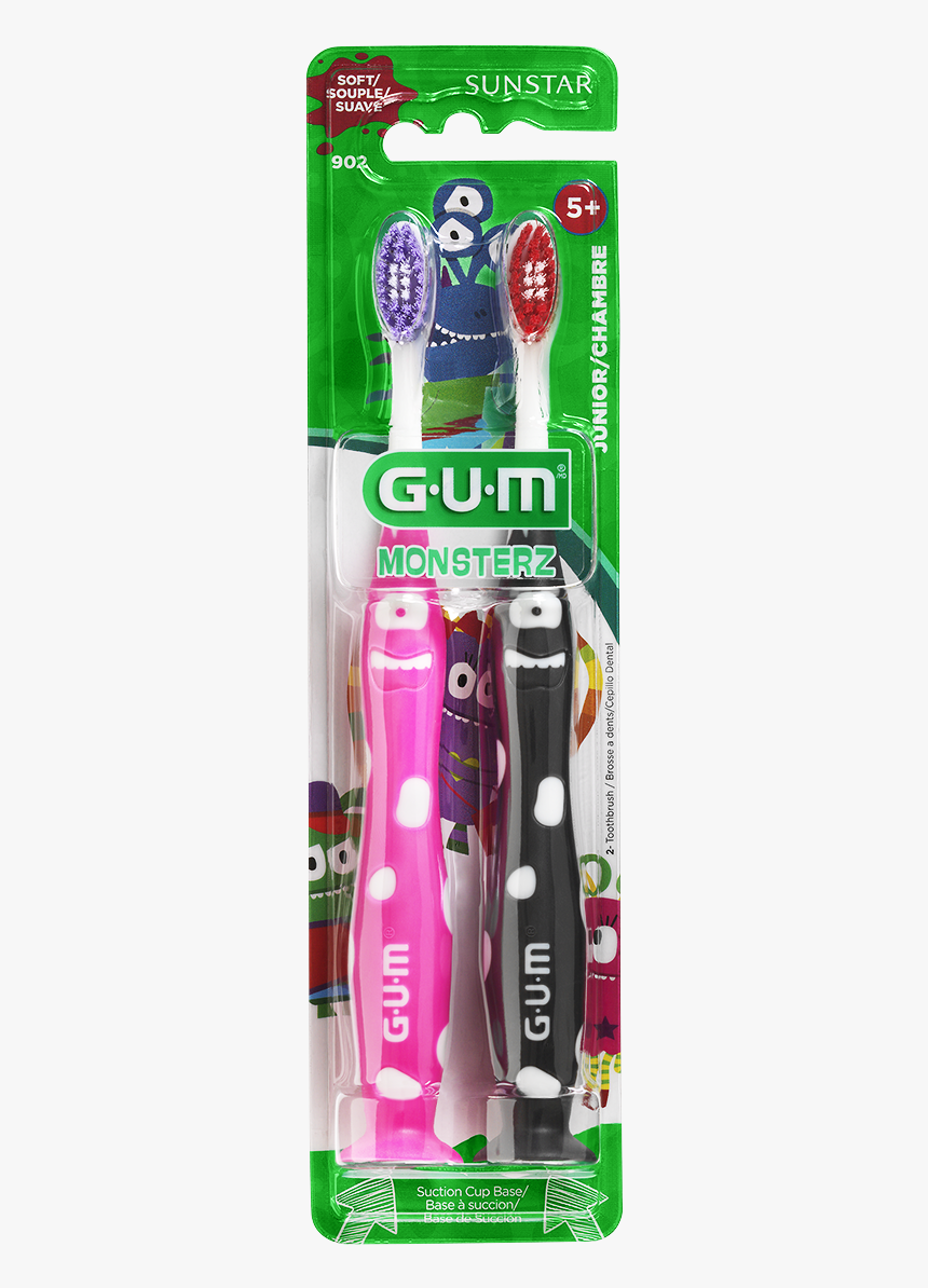 Gum® Junior Monsterz Manual Toothbrush, Value Pack - Toy, HD Png Download, Free Download