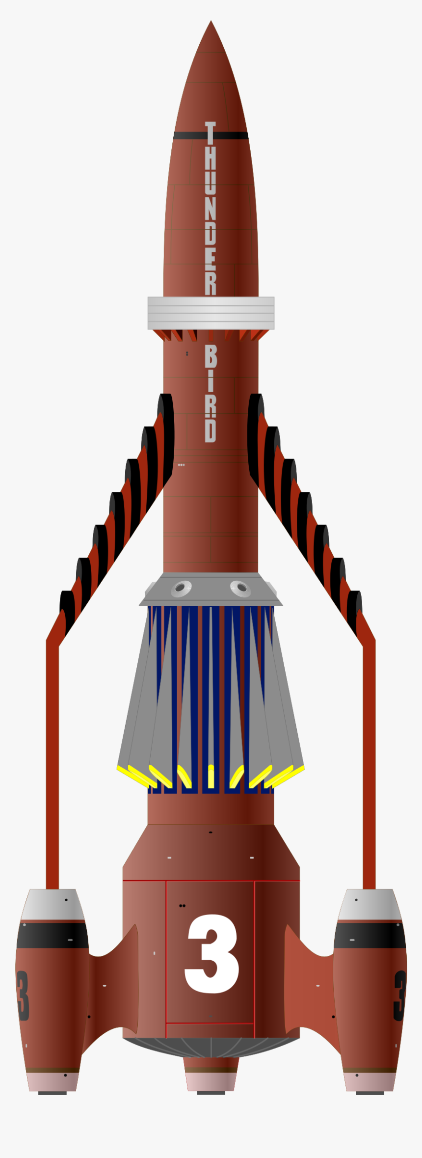 Spaceship Clipart Real Rocket - Thunderbird Rocket Transparent Background, HD Png Download, Free Download