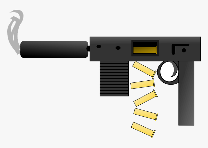 Machine Gun, Automatic, Weapons, Firing, Shooting - Gun Clip Art, HD Png Download, Free Download