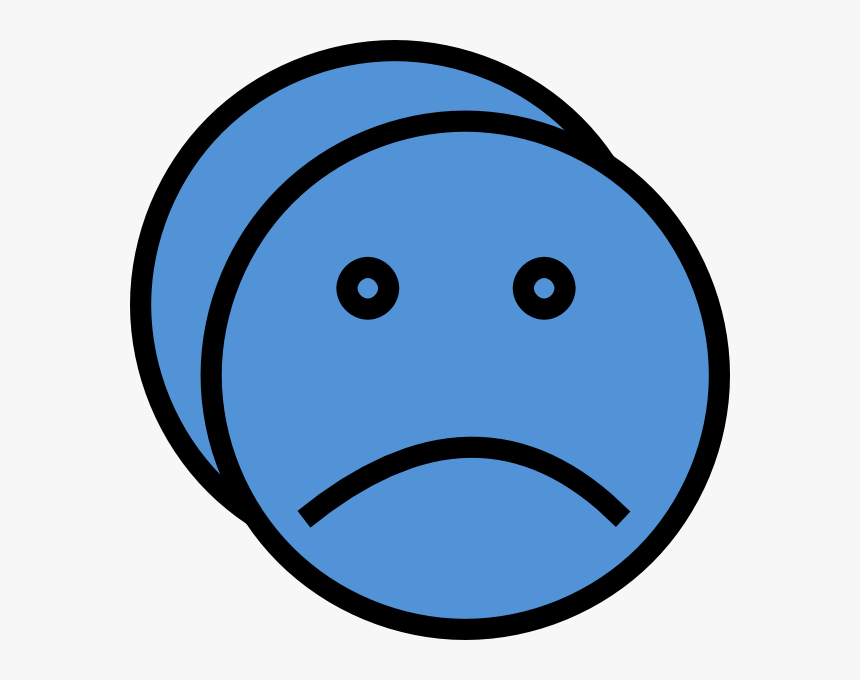 Blue Sad Face Svg Clip Arts - Clip Art, HD Png Download, Free Download