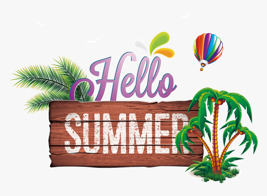 Summer Balloon Air Free Clipart Hq Clipart - Text Design Png Summer, Transparent Png, Free Download