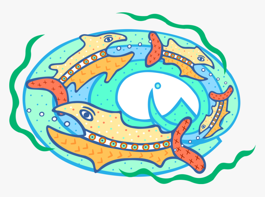 Vector Illustration Of Big Fish Eating Smaller Fish, HD Png Download, Free Download