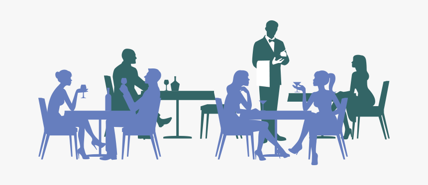 Silhouette Of People Eating, HD Png Download - kindpng