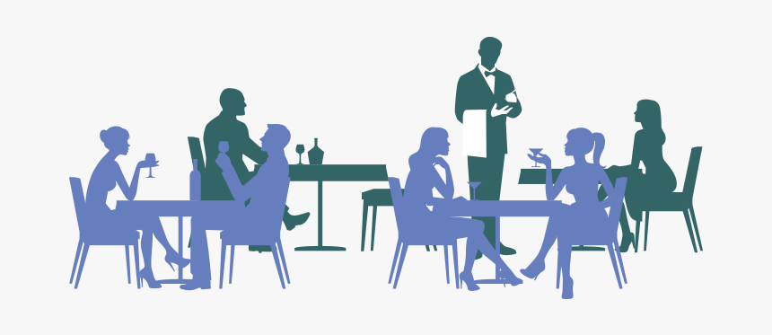 Silhouette Of People Eating, HD Png Download, Free Download