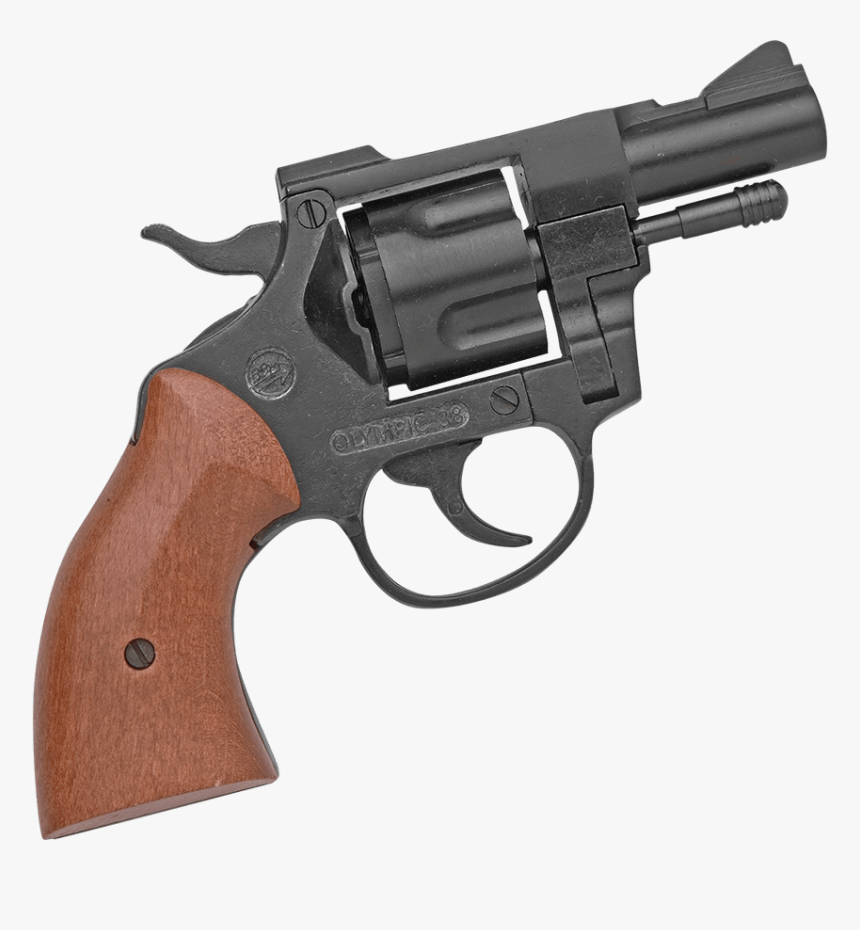 Blank Firing - Wood Grip 38 Pistol, HD Png Download, Free Download