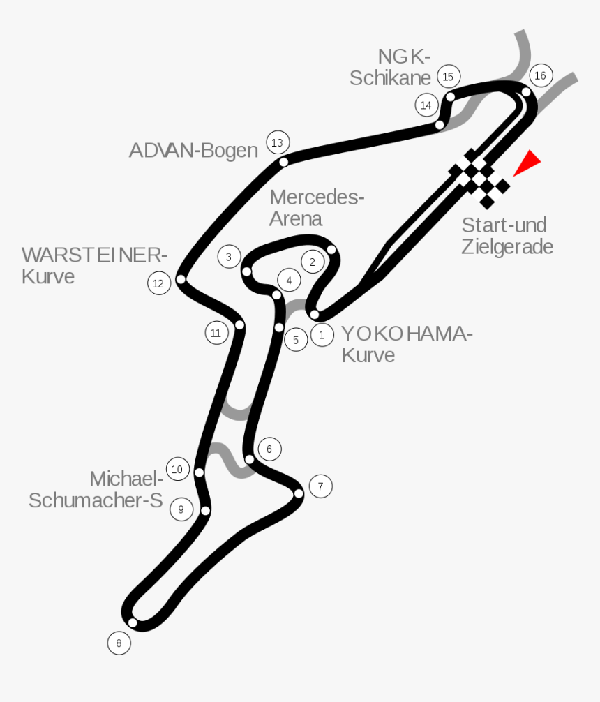 Nurburgring F1 Circuit Map, HD Png Download, Free Download