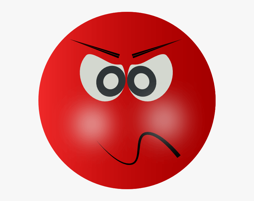 Clip Art Angry Mean Smiley Clipart - Red Face Clipart, HD Png Download, Free Download