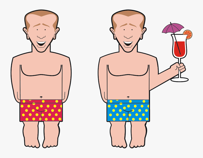 Twins In Bathing Shorts - Clip Art, HD Png Download, Free Download