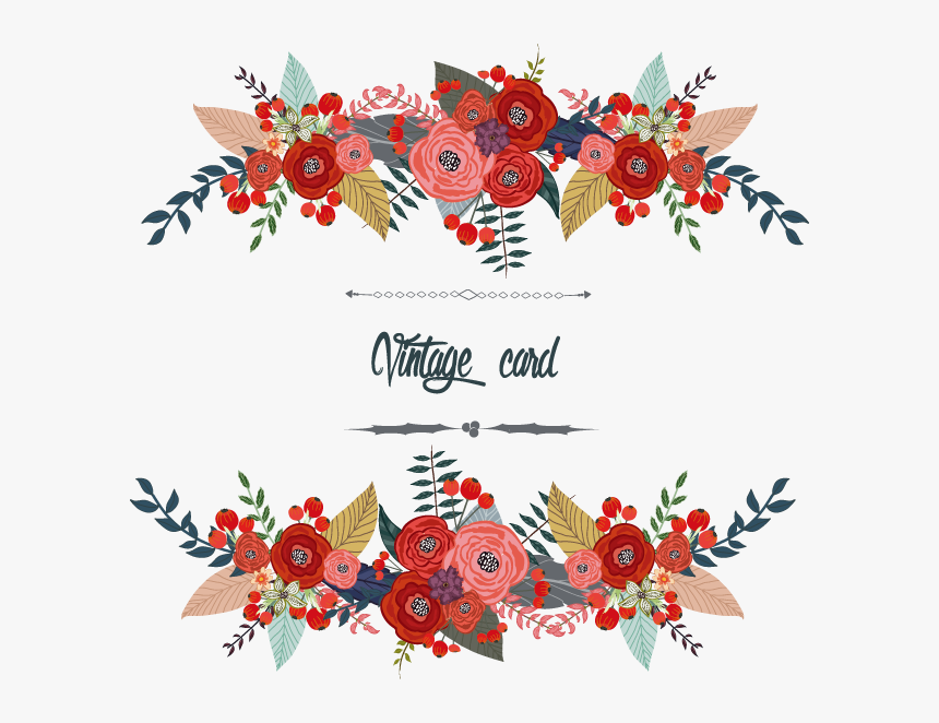 La Planta De La Vid - Border Flower Vintage Png, Transparent Png, Free Download