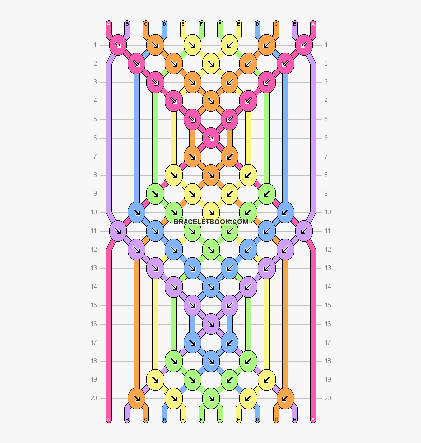 How to make a zigzag friendship bracelet ⚡ - B+C Guides