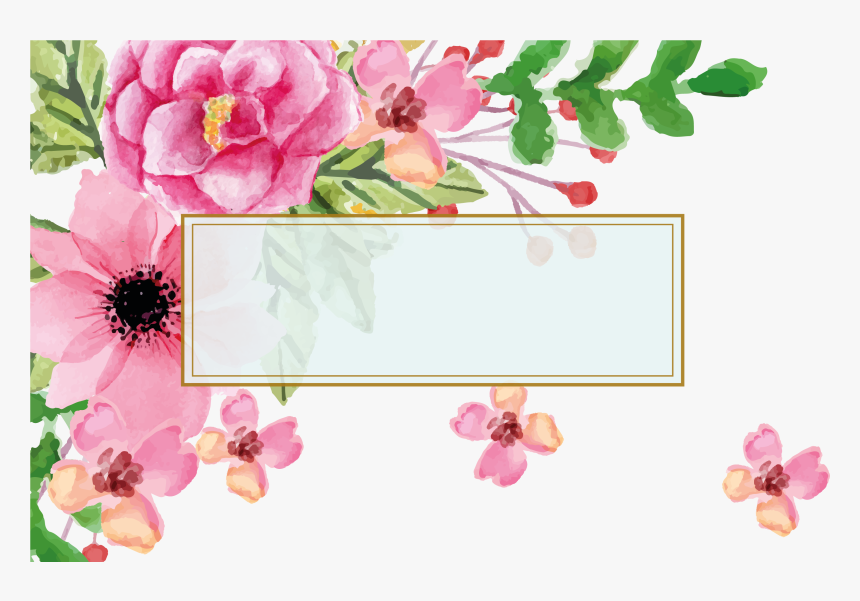 Transparent Leaves Frame Png - Flower Border For Business Card, Png Download, Free Download