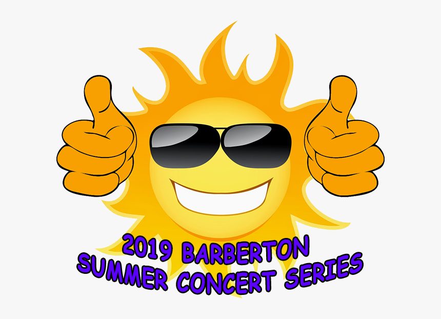 2019 Barberton Summer Concert Series - Sun With Glasses, HD Png Download, Free Download