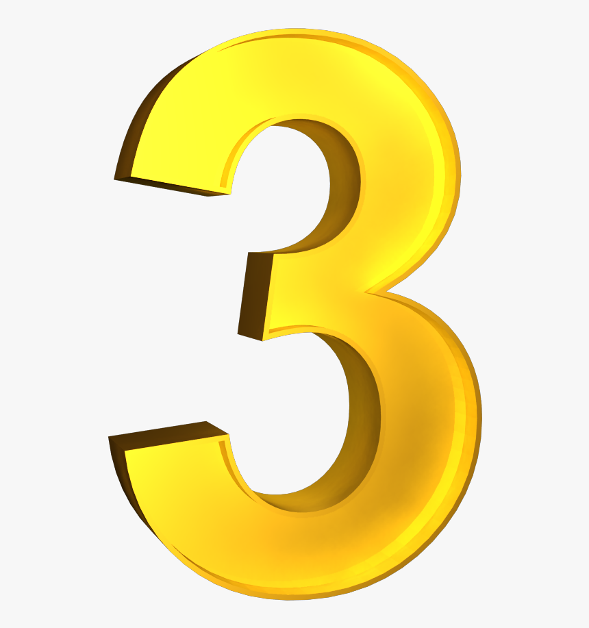 3d Number 1 Png - 3d Number 3 Png, Transparent Png - kindpng